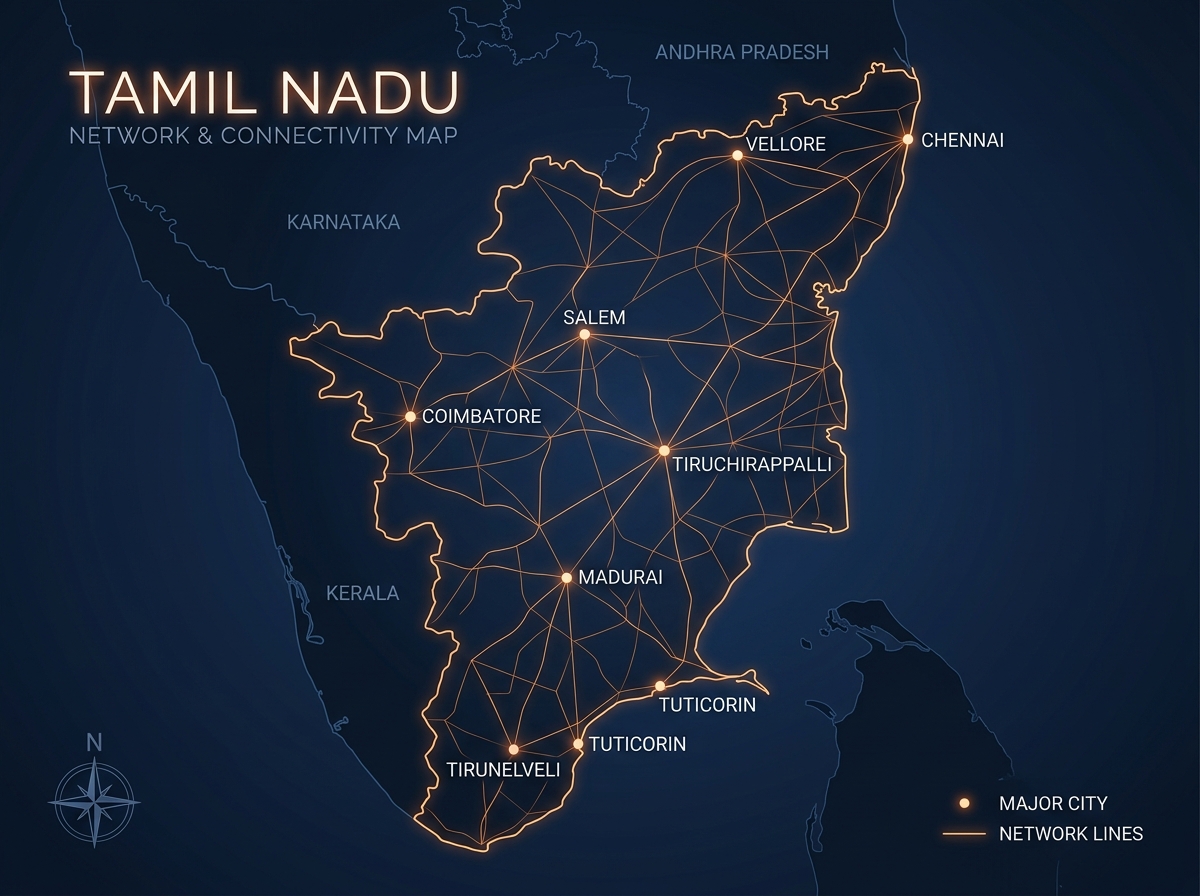Tamil Nadu Petroleum Dealers Network Map